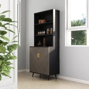 Современная мебель для гостиной MAXINE, пол, винный шкаф Красного цвета, кухонный шкаф