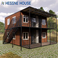 Maison conteneur à panneaux sandwich EPS, design contemporain respirant, emballage plat, extensible, utilisation 10 ans