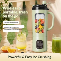 Mixeur Portable Rechargeable USB 700ml avec Écran Numérique HD pour Broyer la Glace et Préparer des Jus, Idéal pour les Voyages en Extérieur