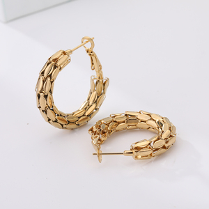 Conjunto de joyería de moda para mujer de acero inoxidable chapado en oro personalizado Ins para mujer pendientes de diseño de acero inoxidable - Product Image 3