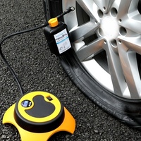 Kit de réparation de pneus avec pompe à air PP monocylindre pour voiture, avec mastic, outil de secours multifonctionnel OLIVER Fit Gift Pack