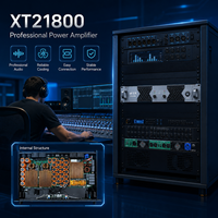 2x1800W Dijital Güç Amplifikatörü Çift Kanallı Profesyonel DJ Ses Amplifikatörü Subwoofer'lar için PA Ses Hoparlörü Altavoces