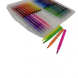 Marqueur artistique à pointe souple en plastique, lavable, non toxique, avec logo personnalisé, 36 couleurs, pour enfants, dessin, graffiti, pinceau aquarelle, 8/16 cm - Product Image 1