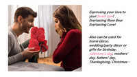Ours en roses PE BLH 40 CM avec boîte cadeau, cadeau pour anniversaire, Saint-Valentin, fête des mères, Noël, remise de diplôme