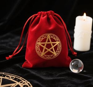 Sac de rangement en velours pour cartes de tarot, créatif et élégant, pour jeux de cartes et pochettes de tarot, vente en gros - Product Image 1