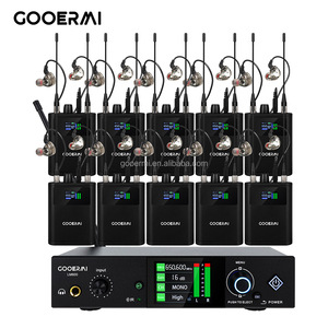 Système de monitoring intra-auriculaire sans fil UHF GOOERAI LM600, léger, 10 canaux stéréo, écran TFT couleur, portée de 150 m pour scène et <span class=keywords><strong>studio</strong></span>, nouveau - Product Image 1