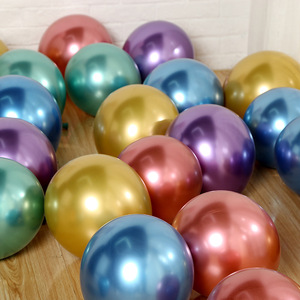 Ballons en latex métalliques chromés épais de <span class=keywords><strong>18</strong></span> pouces pour la fête des mères et les anniversaires, écologiques et durables, or et argent, vente en gros - Product Image 2