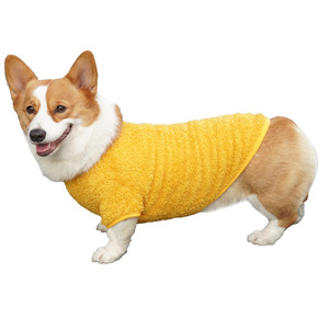 Gilet d'hiver doublé polaire pour chien, vêtements chauds de couleur unie pour chiots, Teddy Shiba Inu Corgi, petite et moyenne taille - Product Image 5