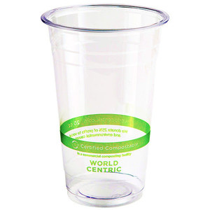 Compostable biodegradable pla cup for cold drink coffee cup