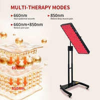 Panel de Terapia de Luz Roja de Cuerpo Completo REDSKY con Luces LED Infrarrojas de 660nm y 850nm con Soportes