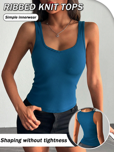 Canotte Basic Personalizzate da <span class=keywords><strong>Donna</strong></span>, Top <span class=keywords><strong>a</strong></span> <span class=keywords><strong>Costine</strong></span> Personalizzati, Canottiere da <span class=keywords><strong>Donna</strong></span> - Product Image 5