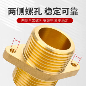 Raccord fileté en laiton double mâle 1 pouce droit pour eau, air, huile, matériel de plomberie - Product Image 2