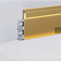 Profilé de plinthe en aluminium LED personnalisé avec canal lumineux intégré pour la décoration intérieure