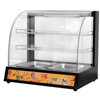 Vitrine chauffante électrique pour aliments, comptoir de présentation chauffant pour aliments, vente directe usine