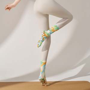 Long Anti-slip Yoga Sock Covers Pilates Socks Ballet-style Piled-up Calf Socks Women's Pure Cotton - Product Image 4