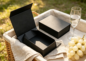 Eco-Friendly High-End Matte Black Foldable <b>Magnetic</b> <b>Gift</b> <b>Box</b> Four-Color Printed Design Made Thick Rigid Cardboard Integrated - Product Image 5
