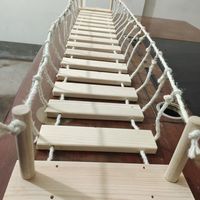 Puente Colgante para Gatos Winners Al123, Modelo de Madera de Pino, Ideal para Apartamentos, Compacto, Ahorra Espacio, Montado en la Pared, Estilo Simple