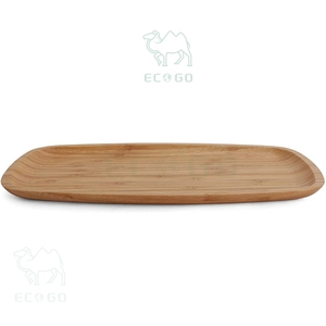 Plateau de service alimentaire en bambou durable, assiettes à pain à usages multiples, ensembles d'assiettes à dîner domestiques - Product Image 2