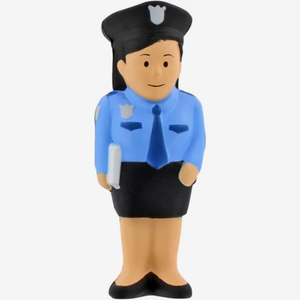 Palline Antistress Personalizzate a Forma di Poliziotta con Logo Stampato, Giocattoli da Spremere per Regali Promozionali - Product Image 1