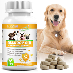 Oimmal 180 Soutien Immunitaire Améliore la Peau et le Pelage Soutient la Fonction Immunitaire Maintient la Santé Intestinale Aide contre les Allergies Comprimés pour Chiens - Product Image 1
