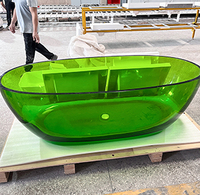 Baignoire en résine acrylique Baignoire translucide à surface solide