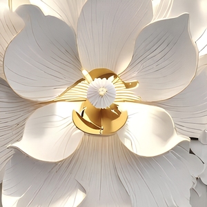 Escultura de Pared en Relieve de Fibra de Vidrio Personalizada, Panel Decorativo Floral 3D con Aspecto de Piedra, Arte Mural para Interiores de Hotel - Product Image 4