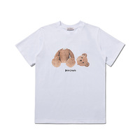 T-shirt unisexe à manches courtes coupe ample, motif Ours décapité classique, marque tendance transfrontalière PA Angel Europe-Amérique, pour couple