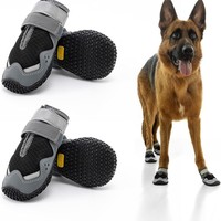 Sınır Ötesi Yeni İlkbahar/Sonbahar Kauçuk Köpek Ayakkabıları-Su Geçirmez Aşınmaya Dayanıklı Sert Taban İngiliz Tarzı D-31 Model Altın Renkli Köpekler İçin