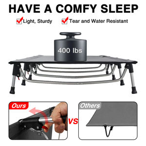 MoonLence Ultraléger Portable <span class=keywords><strong>Lit</strong></span> de Camping Simple Pliable Tente de Voyage Inclinable pour Camping en Plein Air Randonnée Pêche Comprend - Product Image 4