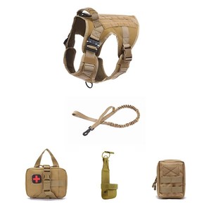 Arnés táctico <span class=keywords><strong>para</strong></span> perros, conjunto de correa, sin tirones, resistente, duradero, de nailon, <span class=keywords><strong>para</strong></span> mascotas, <span class=keywords><strong>chaleco</strong></span> ajustable <span class=keywords><strong>para</strong></span> perros grandes y medianos con bolsa - Product Image 3