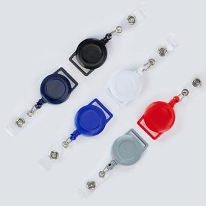 Porte-badge rétractable vierge 20 mm en plastique, type Yo-Yo, avec clip pour cordon d'identification - Product Image 2