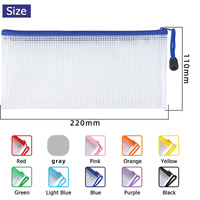Étui à crayons en plastique transparent, pochette minimaliste pour documents, porte-documents zippé, sac à reçus étanche, trousse à crayons colorée