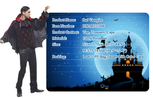 Tenue d'Halloween Vampires Médiévaux <span class=keywords><strong>Costume</strong></span> de Vampire <span class=keywords><strong>Chauve</strong></span>-<span class=keywords><strong>Souris</strong></span> <span class=keywords><strong>Homme</strong></span> Adulte - Product Image 6