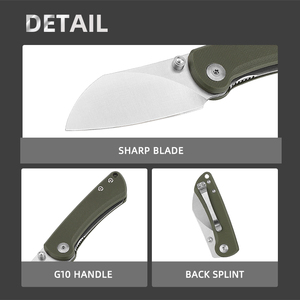 Dao đa năng lưỡi thẳng, loại công nghiệp, lưỡi dao thép VG10, cán G10, tùy chỉnh OEM, hộp quà tặng - Product Image 3