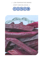 Snacks al Estilo Chino, Tiras de Camote Morado Fritas, Bajas en Grasa, de Primera Calidad, Diseño Personalizado