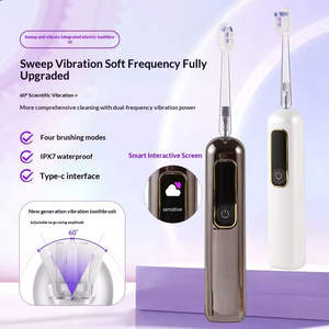 Nuevo Cepillo de Dientes Eléctrico Integrado con Vibración IPX7 para Adultos, Cerdas Suaves, Carga Inteligente, 15 Días de Duración de la Batería, para Parejas - Product Image 3