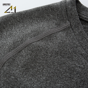 Aonesport Men's Long Sleeve Knitted T-<b>Shirt</b> O-Neck Quick Dry Breathable Sporty Fit Regular Size Solid Color <b>100</b>% <b>Polyester</b> - Product Image 6