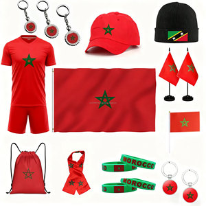 Hot Sale Custom Durable Polyester <b>Football</b> Jersey Set Morocco Flag Hat Scarf Sport Events Bracelet Promotional Business Gifts - Product Image 1