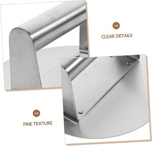 Heavy Duty 430 Stainless Steel Burgerpress Hard Wood Handle Eco-Friendly Extra Large Beef Patty Smasher for Home Commercial Use - Product Image 3
