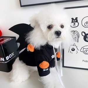 Sweat à capuche noir pour chien et chat, doublé en polaire, vêtements d'hiver pour petits et moyens chiens, Teddy, Bichon Frise, Schnauzer - Product Image 3