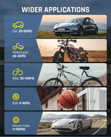 Pompe à air électrique portable pour pneus de vélo, voiture, moto, avec affichage numérique intelligent, lumière LED sans fil, 150 PSI