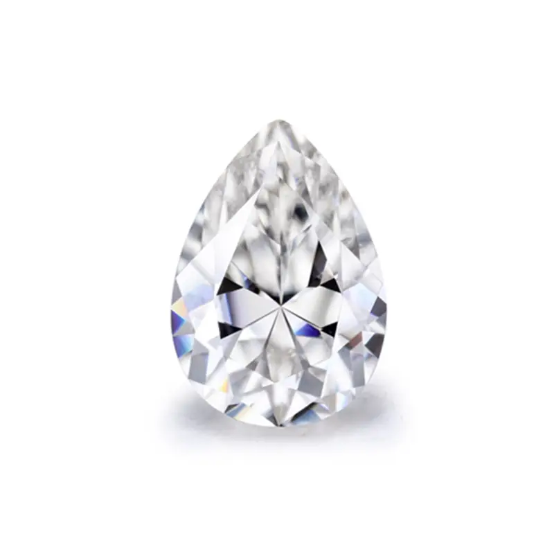 Starsgem 3 קרט moissanite 10*8mm אגס cut מבריק סופר לבן moissanite יהלומים