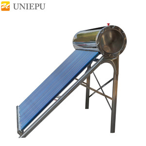 Chauffe-eau <span class=keywords><strong>solaire</strong></span> à tubes sous vide Uniepu 240L avec <span class=keywords><strong>douche</strong></span> extérieure en acier inoxydable pour hôtel et usage domestique - Product Image 1