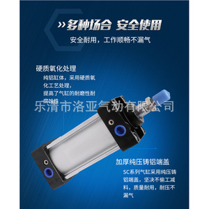 Cilindro Neumático ROANY SDA 40X25 de Aluminio Tipo Convencional - Product Image 4