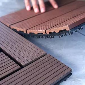 Baldosas de terraza de fácil instalación, entrelazadas, impermeables, de WPC, para exteriores, sin necesidad de herramientas, para terrazas y suelos. - Product Image 2