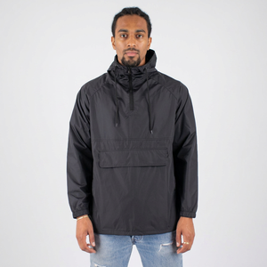 Custom Windbreaker <b>Jacket</b> for <b>Men</b> Lightweight Waterproof <b>Pullover</b> with Hood OEM Streetwear Supplier - Product Image 1