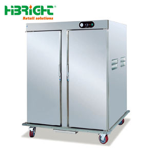 HIGHBRIGHT Commercial Electric Double Door 11-12Layer Stainless Steel Food Warmer <b>Cabinet</b> with <b>Wheels</b> 220-240V 5.24KW - Product Image 1