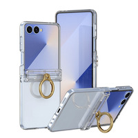 Pour Samsung Galaxy Z Flip 8 7 6 5 Étui pliable de luxe électro-plaqué 360 °   Étui antichoc à couverture intégrale avec support rotatif