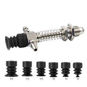 Composants et raccords pour bras robotisé, soufflets standard à fixation par vis, en caoutchouc silicone industriel, à grande et petite tête, pour aspiration - Product Image 1