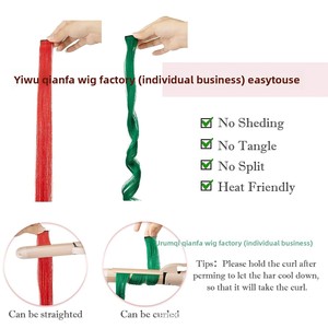 Extensions de cheveux synthétiques colorées lisses, lot de 10 pièces, directement de l'usine, approvisionnement transfrontalier - Product Image 5